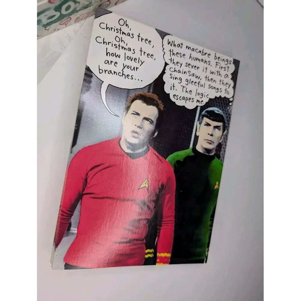 1995 Star Trek Shoebox Greeting Card Single 1 Card & 1 Envelope Holiday Hallmark